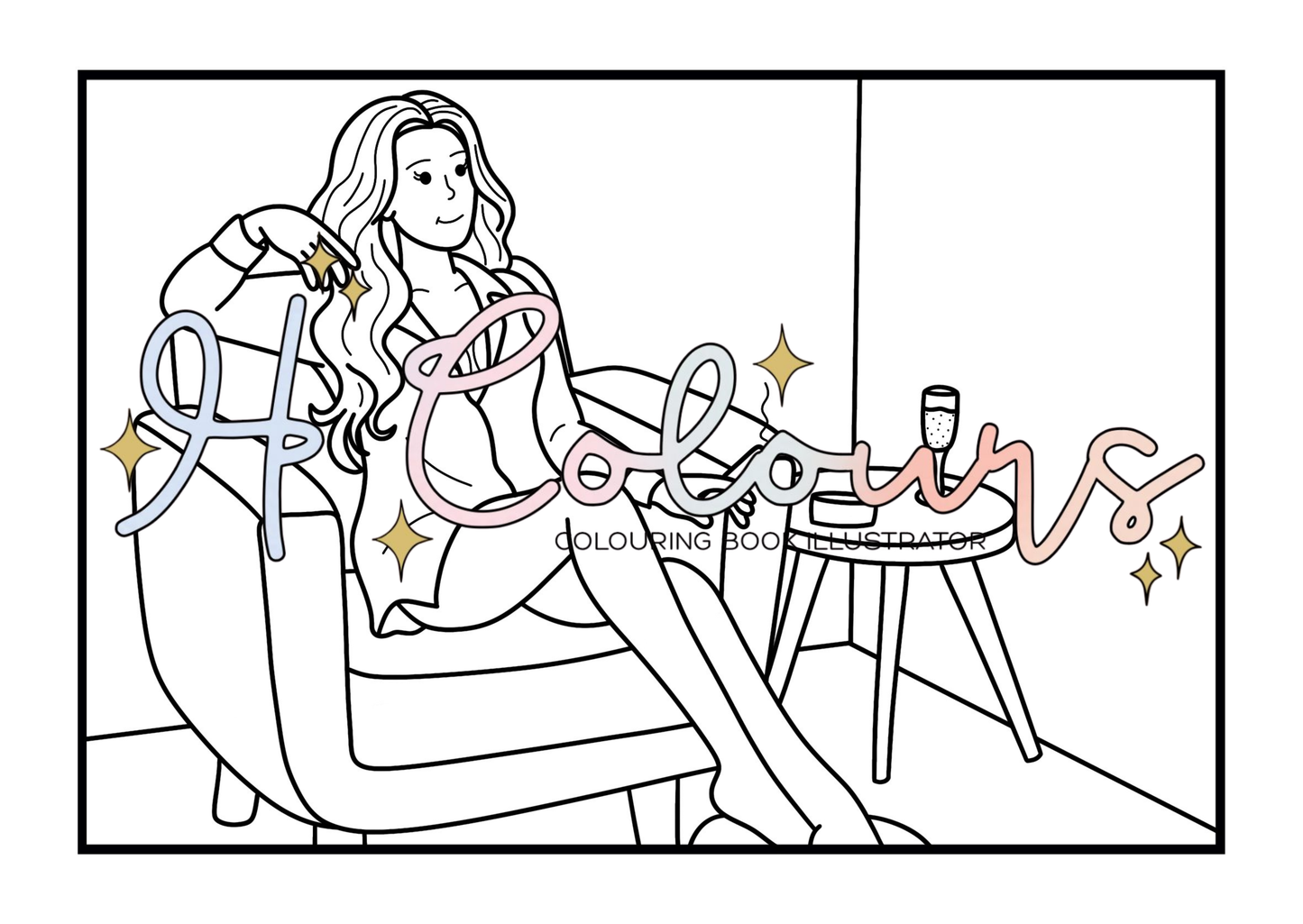 Lounging in Chair Postcard