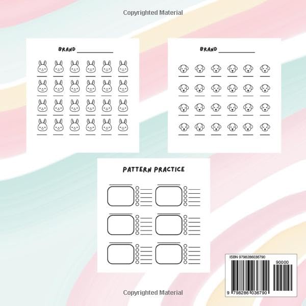 Colour Swatch Book: Cute Animal Faces