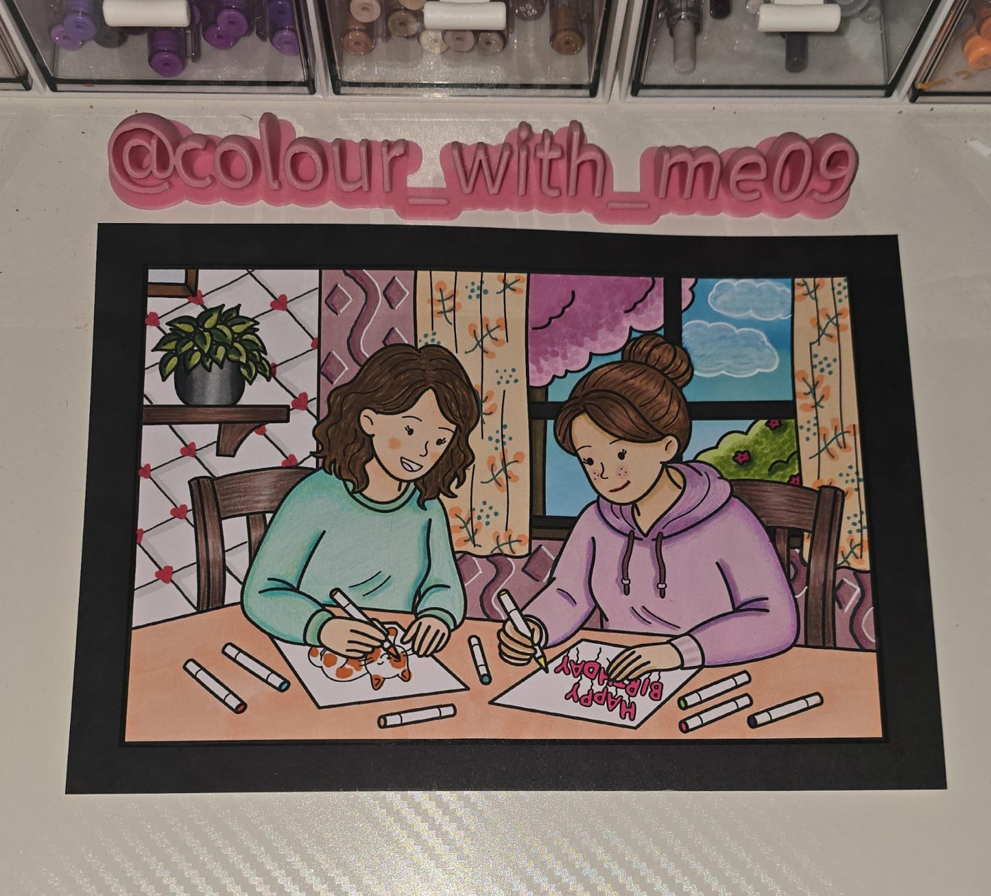 Birthday Colouring Postcards