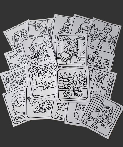 Christmas Advent Mini Colouring Pages