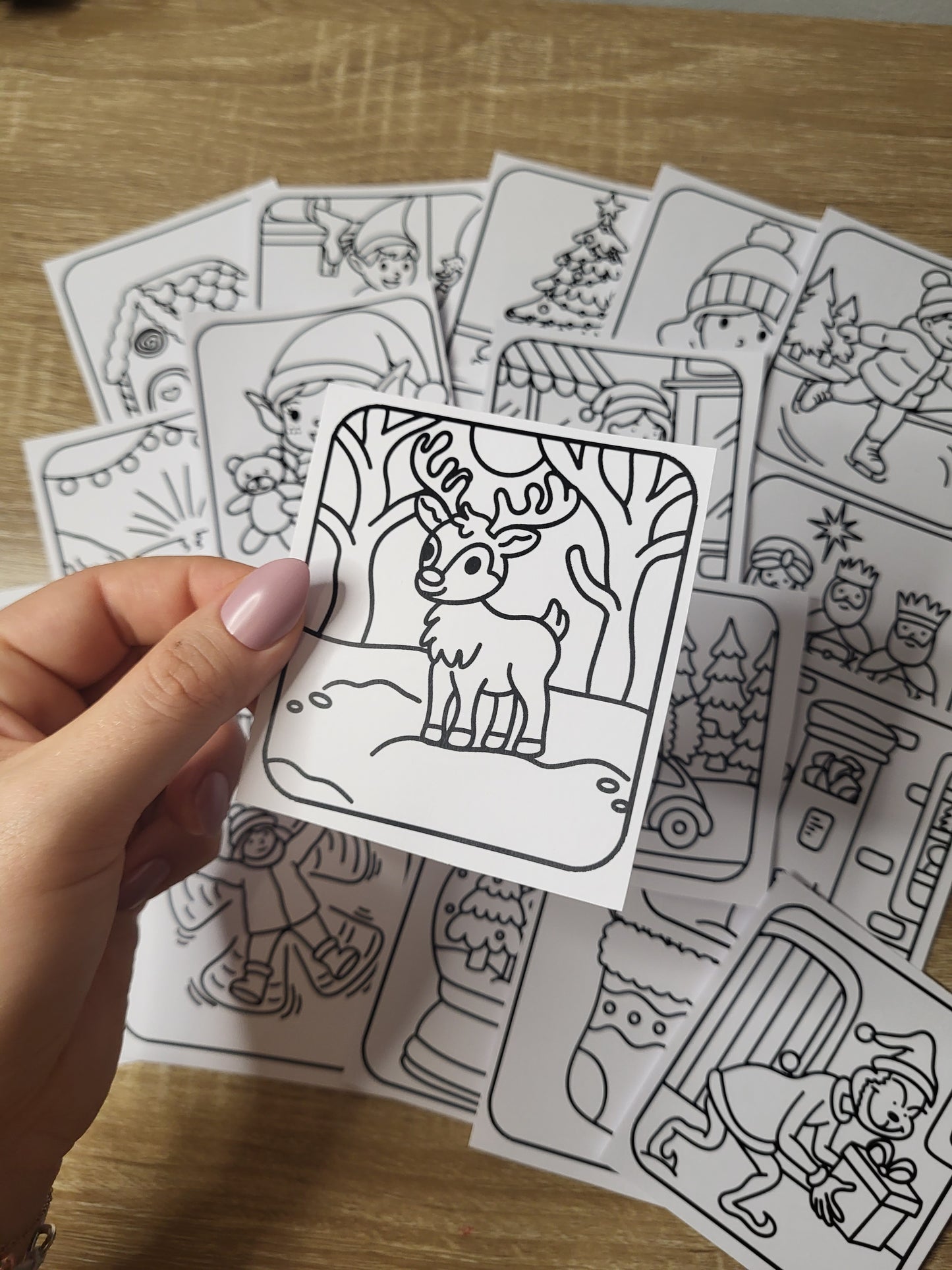 Christmas Advent Mini Colouring Pages
