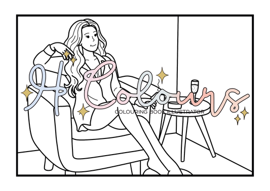 Lounging in Chair Postcard