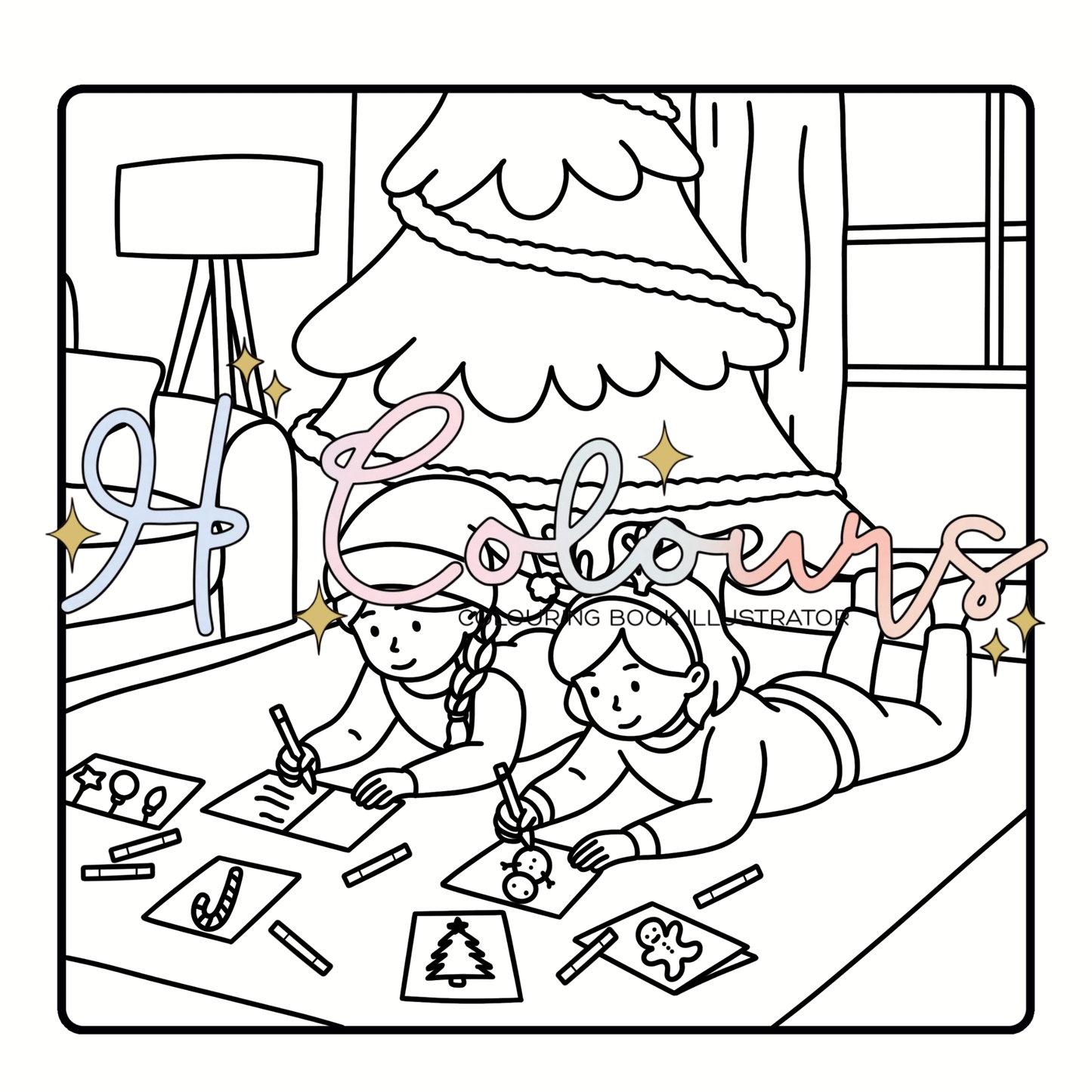 Digital Christmas Colouring Page