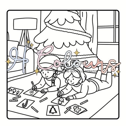 Digital Christmas Colouring Page