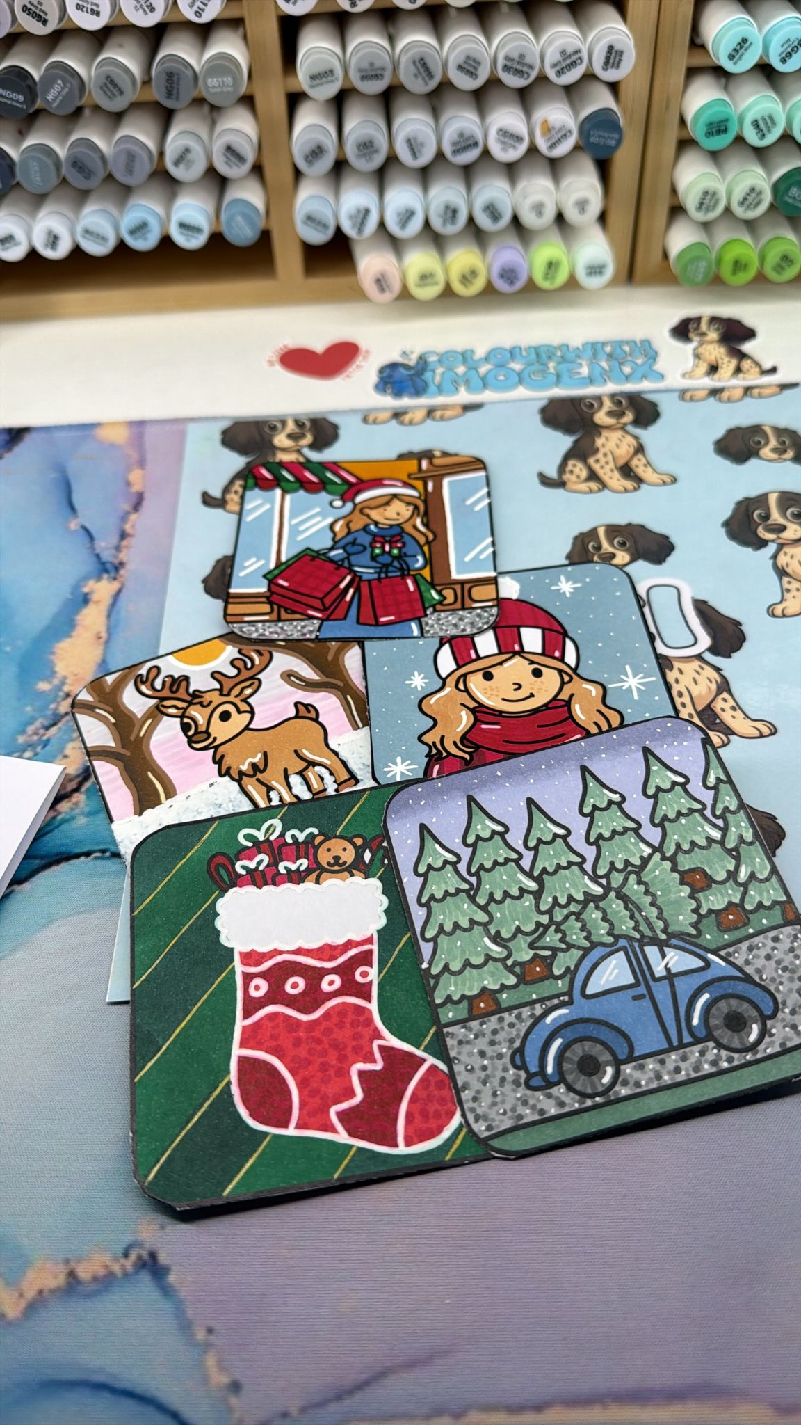 Christmas Advent Mini Colouring Pages