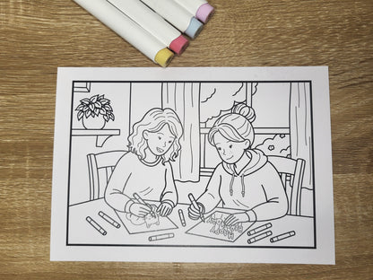 Birthday Colouring Postcards