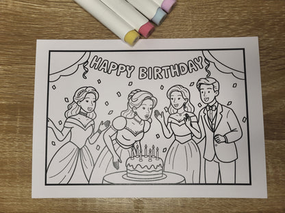 Birthday Colouring Postcards